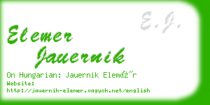 elemer jauernik business card